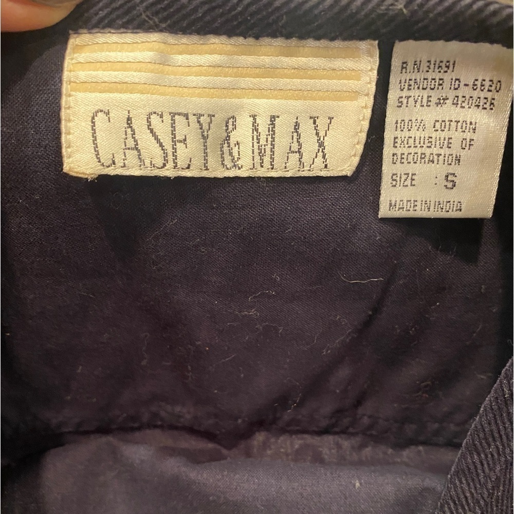 Casey & Max Navy Corduroy Front with Embroidered Fall / Autumn/ Scarecrow Boho - Picture 9 of 13